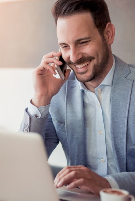 Bespoke Commercial Finance Invoice Finance Broker Talking Over Phone